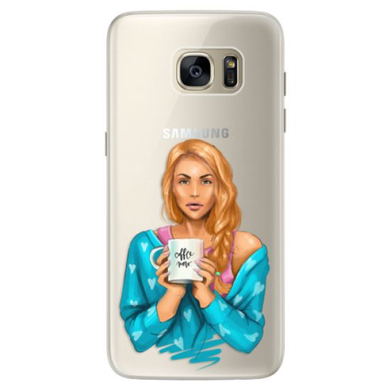 iSaprio Silikónové puzdro - Coffe Now - Redhead pre Samsung Galaxy S7