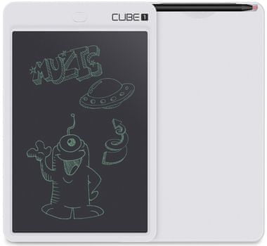 Cube1 Digitálny zápisník LCD Sketcher 10 palcov, pero, zelená farba ťahu, tekuté kryštály, dlhá výdrž batérie, písanie, kreslenie