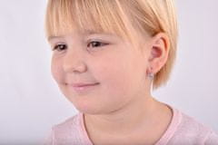 Cutie Jewellery Detské náušnice z ružového zlata C2157-10-X-4 (Farba biela)