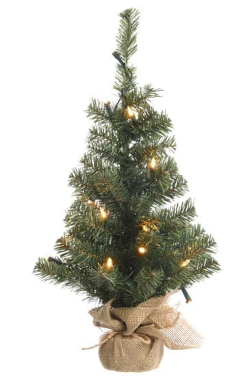 Kaemingk Mini vianočný stromček so svetielkami, 20 LED, 60 cm