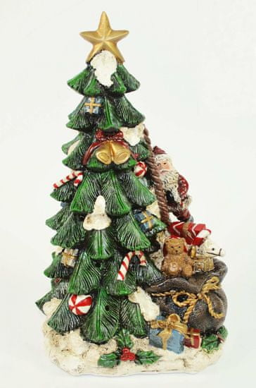 DUE ESSE Vianočný svietiaci stromček 25 cm, polyresín