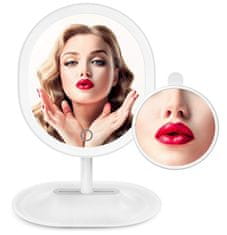 Bezdoteku Kozmetické make-up nabíjací zrkadlo s 16x led osvetlením bielej