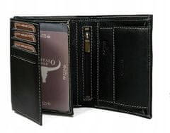 Buffalo Wild Pánska elegantná kožená peňaženka Paolo, čierna