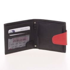 Delami Pánska kožená peňaženka Delami Ryan, čierno červená