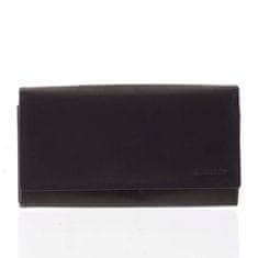 Diviley Moderná dámska kožená peňaženka, čierna matná
