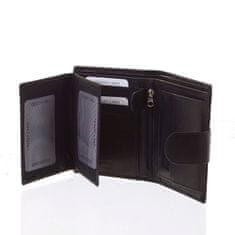 Diviley Elegantná dámska kožená peňaženka GENEVIEVE so zápalkami, čierna