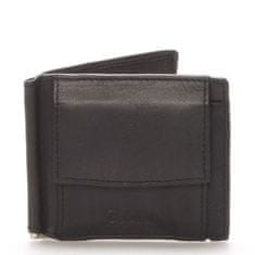 Delami Menšia pánska kožená peňaženka Delami, čierna