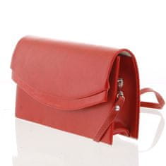 Delami Dámska listová kabelka s oválnym chlopňou CAROLINE, červená