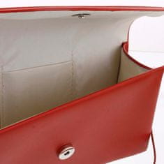 Delami Dámska listová kabelka s oválnym chlopňou CAROLINE, červená