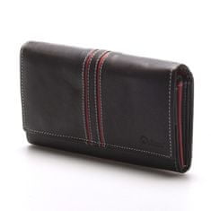 Delami Dámska kožená peňaženka Delami Carla, čierno červená