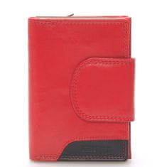 Bellugio Dámska kožená peňaženka Camillo červená / čierna