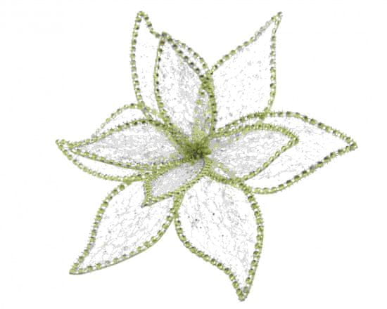 Kaemingk Kvetina s klipom, 20 x 13 cm, zlatá