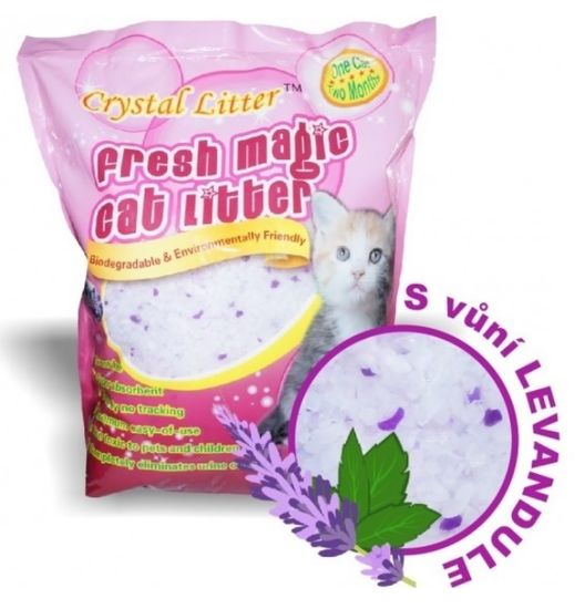 Crystal Litter Cat s vôňou levandule 3,8 litrov