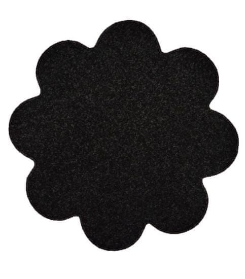 Vopi Kusový koberec Eton čierny kvetina
