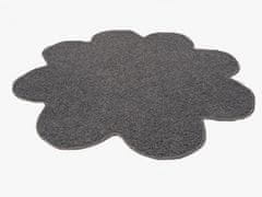 Vopi Kusový koberec Color Shaggy sivý kvietok 120x120 kvietok