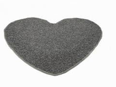 Kusový koberec Color Shaggy šedý srdca 120x120