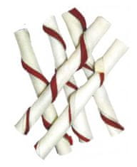 Rawhide roll stick 5 "12,5 cm (cca 40 ks) hnedá/biela