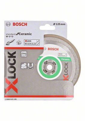 Bosch rezný kotúč Standard for Ceramic systému X-LOCK, 125 × 22,23 × 1,6 × 7