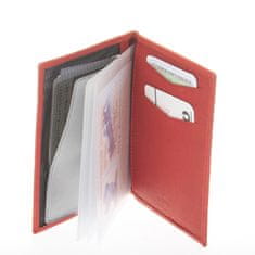 Delami Kožená peňaženka na doklady DELAMI, červená