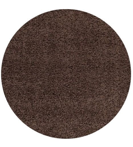 Ayyildiz Kusový koberec Life Shaggy 1500 brown kruh