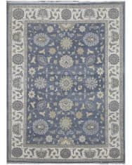 Diamond Carpets Ručne viazaný kusový koberec Diamond DC-Zigler Jeans blue / ivory 120x170