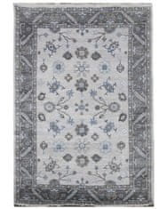 Diamond Carpets Ručne viazaný kusový koberec Diamond DC-USHAK silver / black 120x170