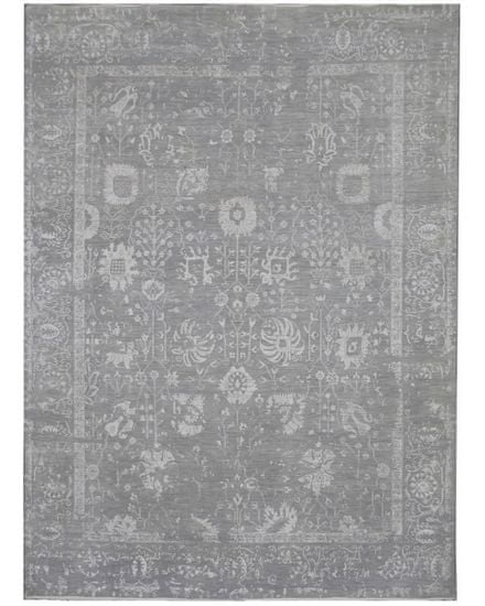 Diamond Carpets Ručne viazaný kusový koberec Diamond DC-VASE 3 Silver / silver