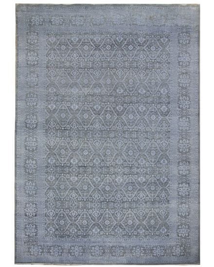 Diamond Carpets Ručne viazaný kusový koberec Diamond DC-HALI B Light grey / blue