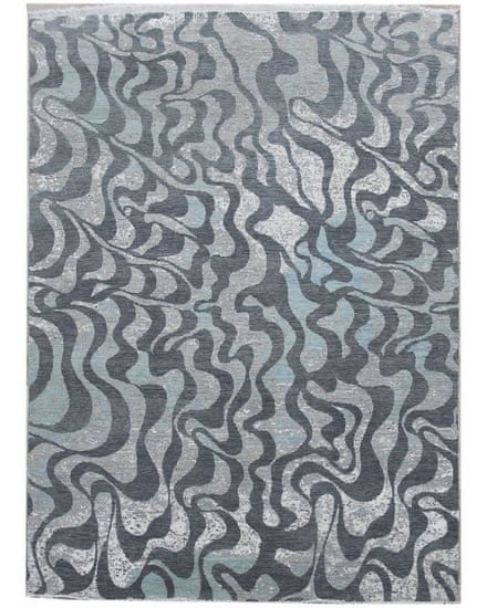 Diamond Carpets Ručne viazaný kusový koberec Diamond DC-M1 Grey / aqua