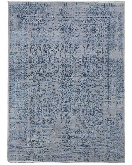 Diamond Carpets Ručne viazaný kusový koberec Diamond DC-JK 1 Silver / blue