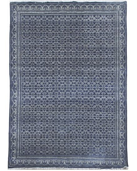 Diamond Carpets Ručne viazaný kusový koberec Diamond DC-OC Denim blue / silver