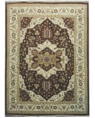 Diamond Carpets Ručne viazaný kusový koberec Diamond DC-SIRAPI Brown / ivory 120x170