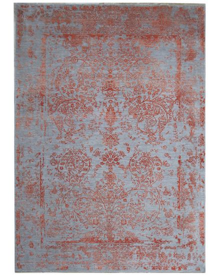 Diamond Carpets Ručne viazaný kusový koberec Diamond DC-JK ROUND Silver / orange