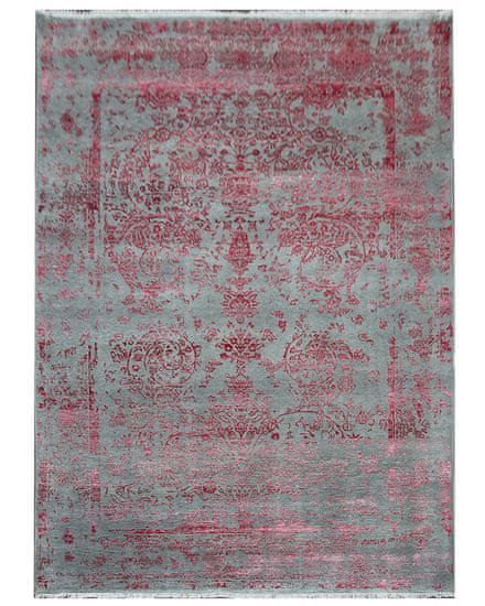 Diamond Carpets Ručne viazaný kusový koberec Diamond DC-JK ROUND Silver / pink