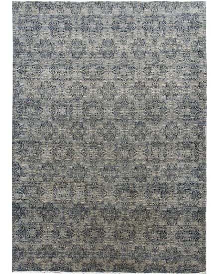 Diamond Carpets AKCIA: Ručne viazaný kusový koberec Diamond DC-JK 1 SILVER/BLACK