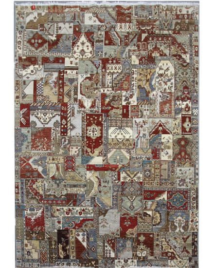 Diamond Carpets AKCIA: 305x425 cm Ručne viazaný kusový koberec Diamond DC-PATCH RED MULTI