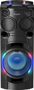pevný prenosný párty reproduktor panasonic tmax40 bluetooth 5.0 svetelné efekty bassreflex karaoke výkon 1200 w bassreflex konštrukcia fm rádio cd mechanika usb port is nabíjaním