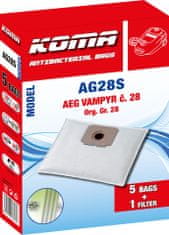 KOMA AG28S - Sada 25 ks vreciek do vysávača AEG Vampyr č.28