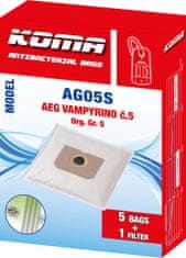 KOMA AG05S - Vrecká do vysávača AEG Vampyr č.5 textilné, 5ks