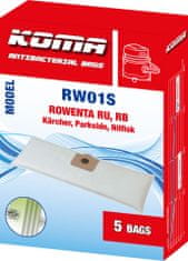 KOMA RW01S - Vrecká do vysávača Rowenta Ru, Rb textilné, 5ks