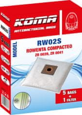KOMA RW02S - Vrecká do vysávača Rowenta Compacteo ZR 003901 textilné, 5ks
