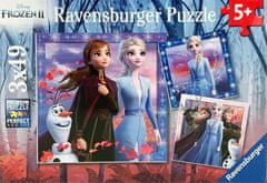 Ravensburger Puzzle 050116 Disney Ľadové kráľovstvo 2 3x49 dielikov