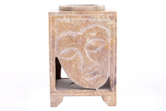 Sifcon Aromalampa BUDDHA, 17x13x13 cm, mydlový kameň, béžová