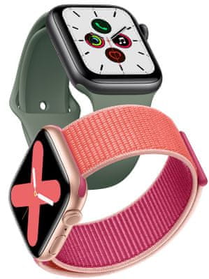 Chytré hodinky Apple Watch Series 5, Retina displej stále zapnutý EKG monitorovanie tepu srdca hudobný prehrávač volanie notifikácia NFC platby Apple Pay hluk App Store