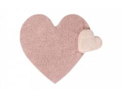 Ručne tkaný kusový koberec Puffy Love 160x180 srdce