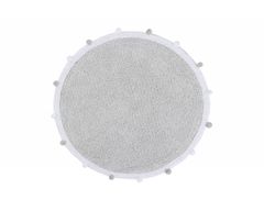 Lorena Canals Pre zvieratá: Prateľný koberec Bubbly Light Grey 120x120 (priemer) kruh