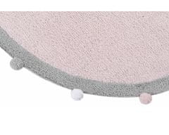 Lorena Canals Ručne tkaný kusový koberec Bubbly Soft Pink 120x120 (priemer) kruh