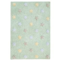 Lorena Canals Ručne tkaný kusový koberec Tricolor Stars Soft Mint 120x160