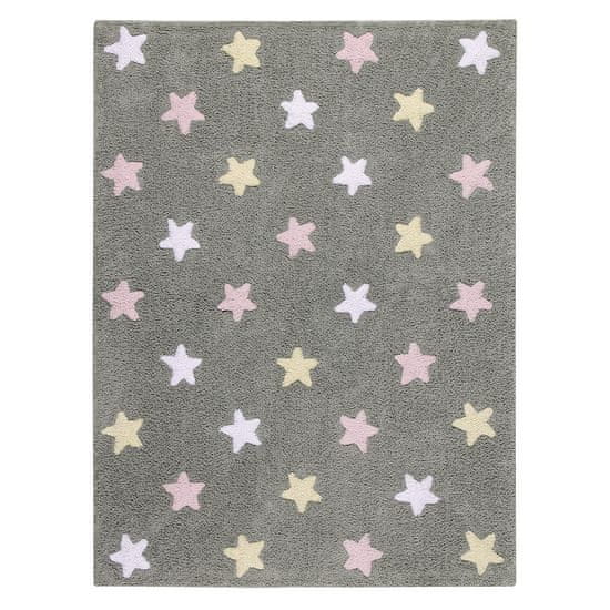 Lorena Canals Ručne tkaný kusový koberec Tricolor Stars Grey-Pink