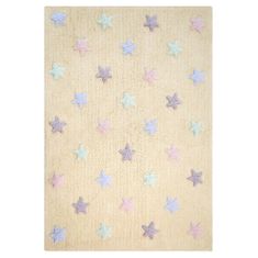 Lorena Canals Pre zvieratá: Prateľný koberec Tricolor Stars Vanilla 120x160